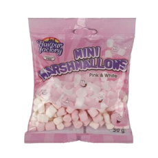 Flavour Factory Mini Pink & White Marshmallows 50g